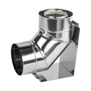 KOLANO 90° Z PODSTAWĄ TURBO KWASOODPORNE FI 80/125 MMKOLANO 90° Z PODSTAWĄ TURBO KWASOODPORNE FI 80/125 MM