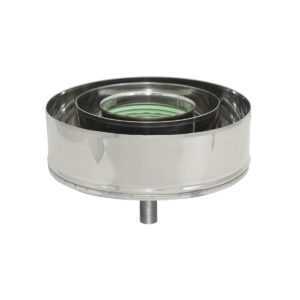 ODSKRAPLACZ TURBO KWASOODPORNY DWUŚCIENNY IZOLOWANY FI 80/125/180 MM