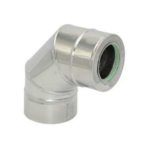 KOLANO 90° TURBO KWASOODPORNE JEDNOŚCIENNE IZOLOWANE FI 80/125 MM