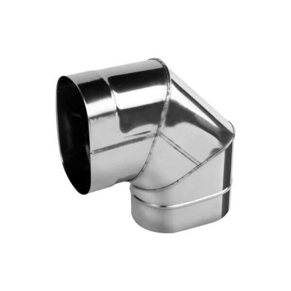 KOLANO KOMINOWE 90° OWALNE /KRÓTKI BOK/ ŻAROODPORNE 100/200 MM