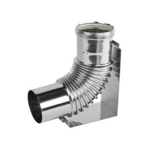 KOLANO 90° Z PODSTAWĄ TURBO KWASOODPORNE FI 100 MM