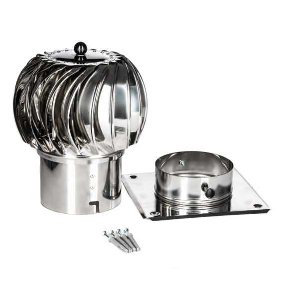 NASADA OBROTOWA KULISTA FI 150 MM KWASOODPORNA - Z PODSTAWĄ