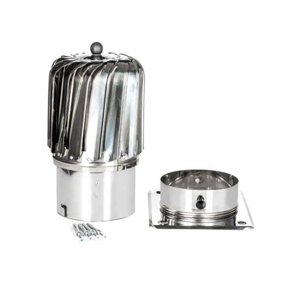 NASADA OBROTOWA PODŁUŻNA FI 150 MM KWASOODPORNA - Z PODSTAWĄ