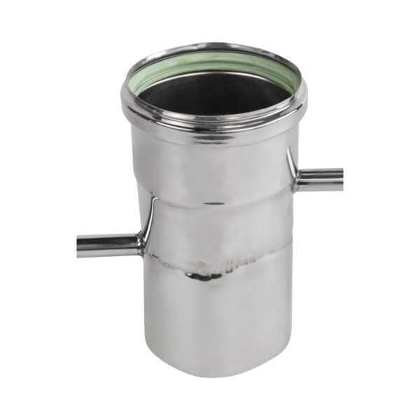 RURA Z ODSKRAPLACZEM I KRÓĆCEM POMIAROWYM TURBO KWASOODPORNA FI 80 MM