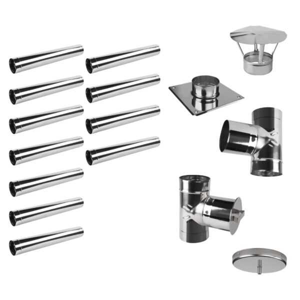 KOMPLETNY WKŁAD KOMINOWY KWASOODPORNY FI 150 MM / 11 MB