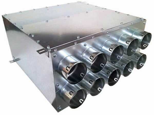 ROZDZIELACZ DWURZĘDOWY DZIESIĘCIO-KRÓĆCOWY 10x75/160 (Z PANELEM PRZESTAWNYM)