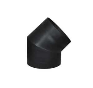KOLANO 45° CZARNE STAŁE FI 220 MM, GR. 2 MM