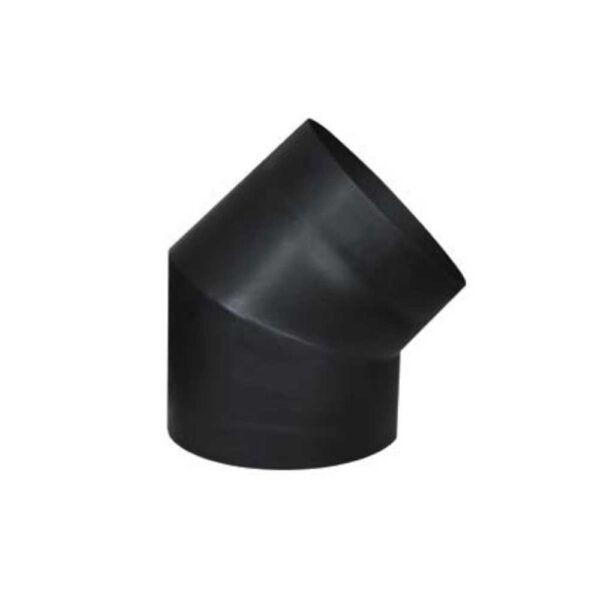 KOLANO 45° CZARNE STAŁE FI 180 MM, GR. 2 MM