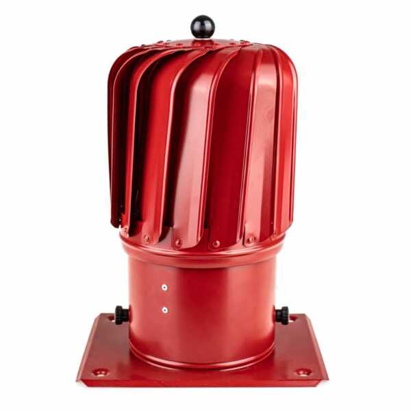 NASADA OBROTOWA PODŁUŻNA FI 150 MM CZERWONA - Z PODSTAWĄ - RAL 3011 (PÓŁMAT)