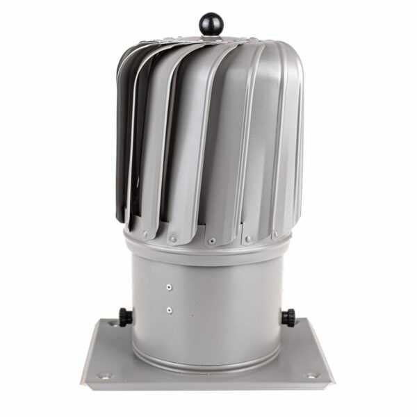 NASADA OBROTOWA PODŁUŻNA FI 150 MM SZARA - Z PODSTAWĄ - RAL 9007 (PÓŁMAT)