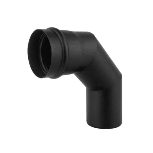 KOLANO 90° CZARNE FI 80 MM Z USZCZELKĄ - PELLET