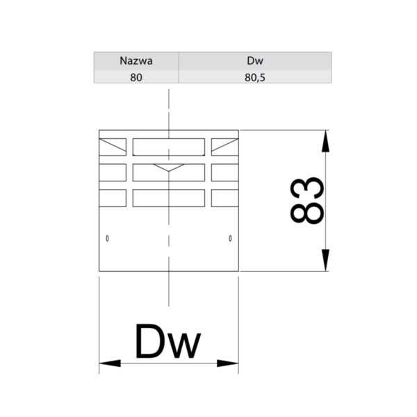 WYRZUTNIA CZARNA FI 80 MM - PELLET