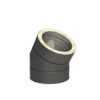 KOLANO 30° MM CZARNE IZOLOWANE BLACK DESIGN FI 130/180 MM - 1