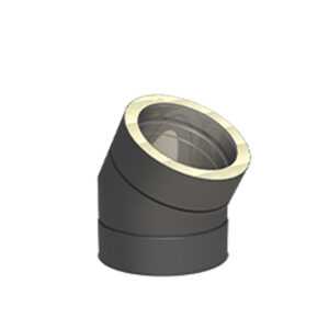 KOLANO 30° MM CZARNE IZOLOWANE BLACK DESIGN FI 180/230 MM