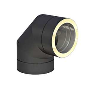 KOLANO 87° MM CZARNE IZOLOWANE BLACK DESIGN FI 200/250 MM