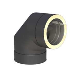 KOLANO 90° MM CZARNE IZOLOWANE BLACK DESIGN FI 150/200 MM