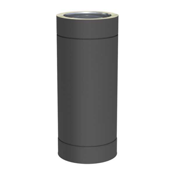 RURA KOMINOWA 1000 MM CZARNA IZOLOWANA BLACK DESIGN FI 130/180 MM