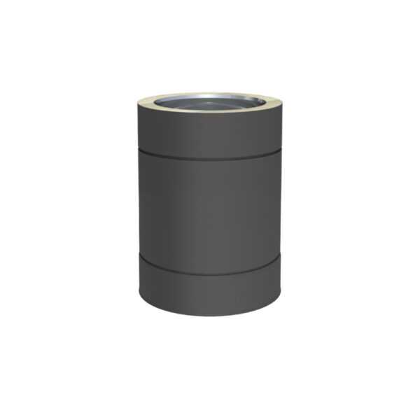 RURA KOMINOWA 250 MM CZARNA IZOLOWANA BLACK DESIGN FI 180/230 MM