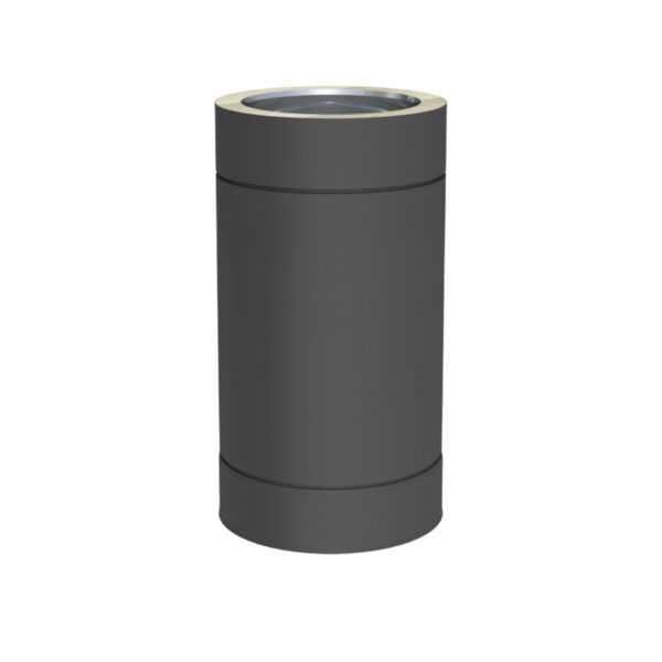 RURA KOMINOWA 500 MM CZARNA IZOLOWANA BLACK DESIGN FI 130/180 MM