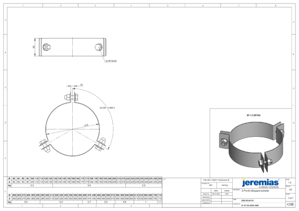 OBEJMA DO ODCIĄGU CZARNA BLACK DESIGN FI 130/180 MM