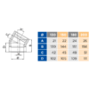 KOLANO 30° MM CZARNE IZOLOWANE BLACK DESIGN FI 130/180 MM - 2