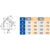 KOLANO 45° MM CZARNE IZOLOWANE BLACK DESIGN FI 180/230 MM - 2