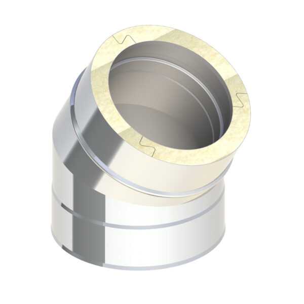KOLANO 30° IZOLOWANE DW ECO 304 - GAZ, OLEJ - FI 160/210 MM