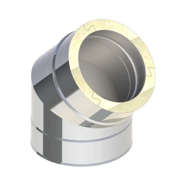 KOLANO 42° IZOLOWANE DW ECO 304 - GAZ, OLEJ - FI 130/180 MM