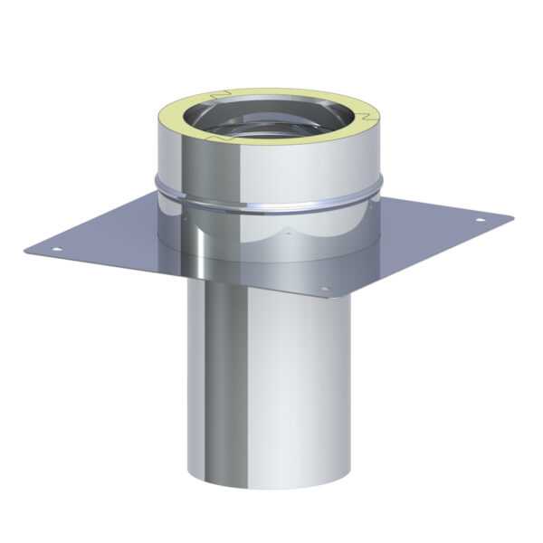 PŁYTA FUNDAMENTOWA DLA PODWYŻSZENIA KOMINA IZOLOWANA DW ECO 304 - GAZ, OLEJ - FI 160/210 MM