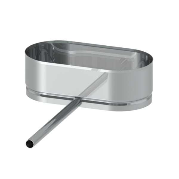 ODSKRAPLACZ Z RURKĄ PO SZEROKIEJ STRONIE ŻAROODPORNA OVAL PREMIUM 120/210 MM