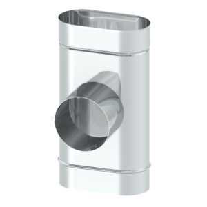 TRÓJNIK 90° ŻAROODPORNY OVAL PREMIUM 120/240 MM Z KRÓĆCEM FI 180 MM PO SZERSZEJ STRONIETRÓJNIK 90° ŻAROODPORNY OVAL PREMIUM 120/240 MM Z KRÓĆCEM FI 180 MM PO SZERSZEJ STRONIE