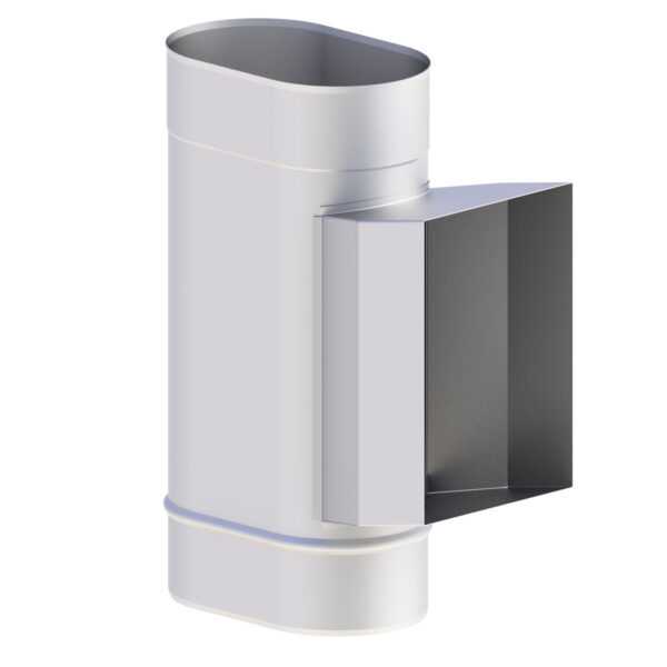 WYCZYSTKA 210x140 MM Z KRÓĆCEM Z WYJŚCIEM PO WĄSKIEJ STRONIE ŻAROODPORNA OVAL PREMIUM 100/193 MM