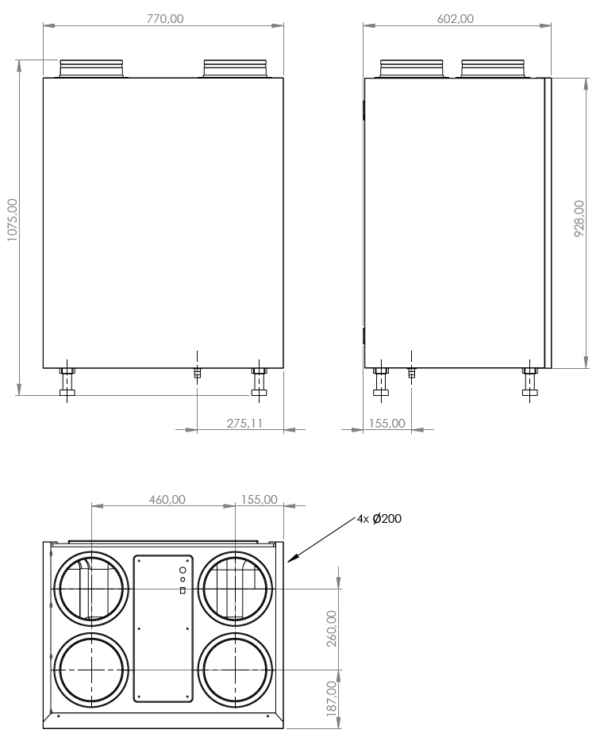 CENTRALA WENTYLACYJNA - REKUPERATOR PRODMAX AIR EXPERT 600 V BASIC