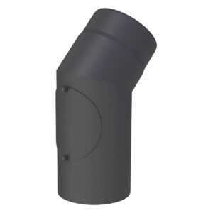 KOLANO 45° CZARNE Z WYCZYSTKĄ FI 120 MMKOLANO 45° CZARNE Z WYCZYSTKĄ FI 120 MM