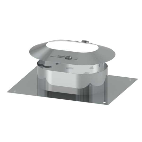 KRÓCIEC DYLATACYJNY Z KOŁNIERZEM ŻAROODPORNY OVAL PREMIUM 100/180 MM