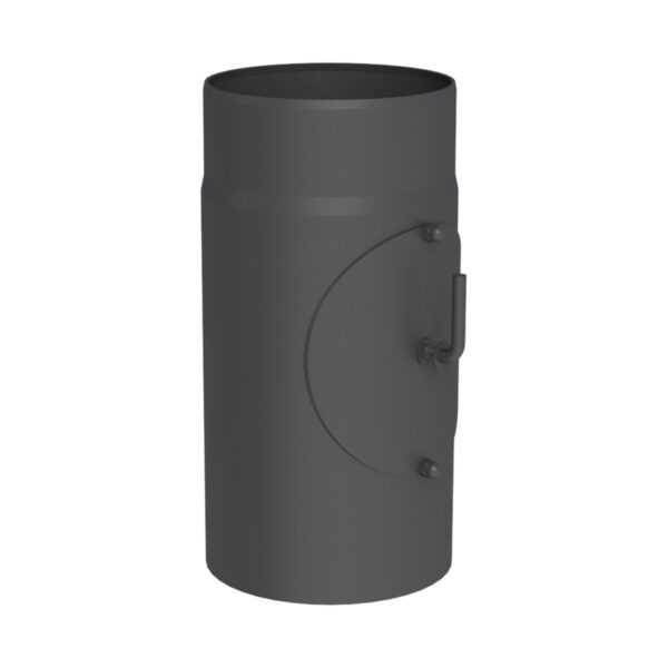 RURA PRZEDŁUŻAJĄCA 300 MM CZARNA FI 160 MM Z REWIZJĄ I KLAPĄ SPALINOWĄ